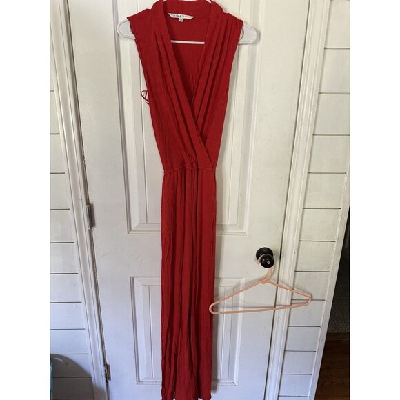 Trina Turk Marianaeli Wide Leg Red Jumpsuit 8 - Picture 1 of 7